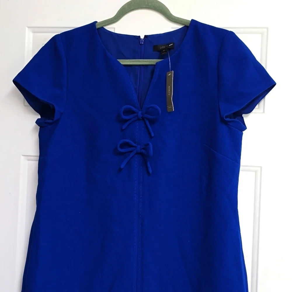 J.Crew Cobalt Blue Presentation Shift Dress Short Sleeve